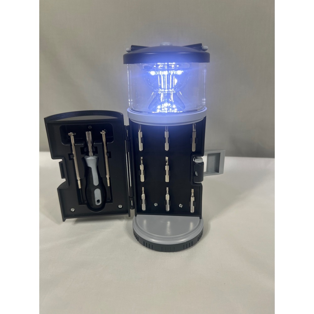 Members Only Lantern Multi-Tool Kit Versatile LED Black Grey OS